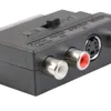 SCART-Adapter AV-Block auf 3 RCA-Phono-Composite-SVideo mit InOut-Schalter für TV-DVD-Videorecorder
