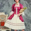 Festklänningar kvinnor vintage viktoriansk lolita klänning sommar kvinnlig ruffles mode sjal stropplös sundress 2 stycken set