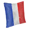 Pillow Fashion Retro French Flag Throw Case Home Decorative 3D Double-sided Print France National Pride Cover For Sofa