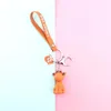 Keychains Lovely Animal Dinosaur Panda Deer Keychain Keyring For Women Jewelry Cute Silicone Doll Key Holder Gift K57