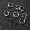 Piccoli orecchini a cerchio per donne uomini cartilagine punk anello per piercing cololi in acciaio cerchio rotondo orecchio tragus elica gioielli alla moda