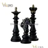 装飾オブジェクト置物 Vilead チェスの駒インテリア用クイーンズギャンビット装飾オフィスリビングルームホームデコレーションモダン Ch Dhkc4