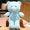 50 cm Kawaii Pink Teddy Bear Pluszowa zabawka Śliczna nadziewana miękka zwierzęcy niedźwiedź z wstążką dla dzieci dziecięce dzieci prezenty urodzinowe Walentynkowe prezenty
