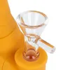 Dernier Narguilé Silicone Coloré Poulets Style Tuyaux Kit Poignée En Verre Bol Sèche Herbe Tabac Filtre Pipe À Eau Shisha Fumer Cigarette Bong Titulaire Pipes À Main DHL