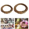 Decorative Flowers Christmas Rattan Wreath Decoration Natural Vine Branch Handmade Ring For DIY Craft Holiday Wedding Party Decors