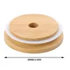 Coperchio per bicchieri Coperchi con tappo in bambù 70 mm 88 mm Barattolo di vetro riutilizzabile in legno con foro St e sigillo Sile Consegna DHS Fy5015 Drop Home Garden Ki Dhixp