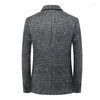 Men's Suits Top Grade Wool Warm Men For Blezer 2022 Autumn Winter Smart Casual Classic Single Breasted Blazer Mujer Brand Clothes