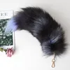 Keychains 45 Cm Long Fur Tail Handmade Key Ring Keychain For Handbags Backpacks Charm Tassel Ornaments Bags/Shoes/Hats/Garments