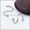 Body Arts Cool 120 Tongue Nails Mixed Set Stainless Steel Lip Eyebrow Nose Belly Button Ring Piercing Jewelry Wholesale Drop Deliver Dhwa4