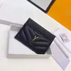 Designer Purse New Fashion Card Holders Caviar Men Women Mini Wallet Genuine Leather Pebble Texture Luxury Black Wallets With Box