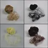 Wig Caps 50Pcs/Lot Hair Styling Invisible Disposible Nylon Net Elastic Edge Mesh Hairnet Soft Lines For Dancing Drop Delivery Produc Dhcef