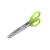 Fruit Vegetable Tools Stainless Steel Cooking Kitchen Accessories Knives 5 Layers Scissors Sushi Shredded Scallion Cut Herb Spices Dhjhp