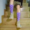 Skarpetki dla kobiet kolorowa waluta bawełna dla unisex 3D drukowana ulica Hip Hip proste kryptowaluty Wysokie kolano