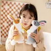 Simulation doux lapin à longues oreilles réaliste doux câlin lapin jouets en peluche Animal en peluche jouet maison chambre décor cadeau pour les enfants