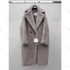 M Women's Wool Coat Designer Teddy Bear Coats Winter Warm Pants Cold proof Clothing V-neck Thickened Dress Leather top Woolen Jacket