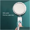 Bathroom Shower Heads Pressurized Mticolor High Pressure Propeller Fan Showers Nozzle El Household Goods Wh0044 Drop Delivery Home G Dhwq0