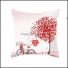 Travesseiro de travesseiro dia dos namorados sofá 18x18 polegadas Decoração de namorados ER Couch Home Wedding Office Cushion Decor Rre11500 Drop Delivery Otjiv