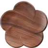 Table Mats Durable Wood Coasters Placemats Petal Heat Resistant Drink Mat Tea Coffee Cup Pad Non-slip Insulation