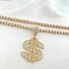 Bracelets de cheville JUST FEEL Dollar Sign Strass Pendentif Bracelet Pour Femmes Brillant Cristal Chaîne Cheville Pieds Nus Sandales Bijoux Cadeau