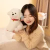 Hot 1 pz 23 cm/28 cm Simulazione Peluche Bichon Frise Cane Giocattolo Farcito Corea Realistico Cucciolo di Cane Giocattoli Per I Bambini bambini Regalo Di Compleanno