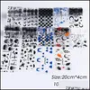 Klisterm￤rken dekaler 10st checkerboard rutn￤t orm nagel folier abstrakt ansikte stj￤rna moon ￶verf￶ring fl wraps gel polska tillbeh￶r dropp del dhcrh