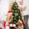 Partydekoration 70 Stück Weihnachtskugel-Ornamente Set Baum hängende Süßigkeiten Weihnachtsmann Schnee Kleiner Anhänger Klassisches Geschenk mit Box