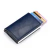 Förvaringspåsar man kvinnor smart plånbok antimagnetiska matic upp aluminium legeringskorthållare bank -ID -kort myntpåse
