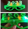 LED Toys LED-beleuchtete 2023-Brille, leuchtende blinkende Brille, Rave Glow Shutter Shades-Brille für Neujahr, Kinder und Erwachsene, Größen F1216