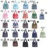 Large Foldable Shopping Bag Polyester Printted Reusable ECO Friendly Shoulder Bag Folding Pouch Storage Bags bb1216