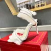 RENE CAOVILLA Neue frauen Sandalen Kristall Schwarz Bling Verwickelt Strass High Heels Sommer Schuhe Für Frauen Stlettos 35-43 größe