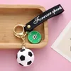 Nyckelringar mjuk gummi fotbollsnyckelkedjor Biltillbeh￶r Motorcykel Keychain Soccer Keyring Souvenir fr￥n Student Sports Meeting