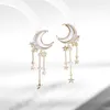 Dangle Earrings Fashion Copper Material Gold Color Star Moon Shape Accessories For Girl Jewelry Charm Luxury Drop