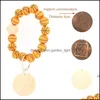 Party Favor Diy Perlé Bracelet Porte-clés Pendentif Ballon De Sport Football Baseball Basketball Perle En Bois Rre13643 Drop Delivery Home Gard Otqtc