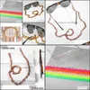 Eyeglasses Accessories Leopard Acrylic Sunglasses Chain Chic Eyewear Womens Eyeglass Chains Reading Glasses Eyewears Cord Holder Nec Dhbi2