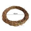 Decorative Flowers Christmas Rattan Wreath Decoration Natural Vine Branch Handmade Ring For DIY Craft Holiday Wedding Party Decors