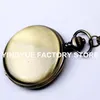 Pocket Watches Vintage Luxury Smooth Matte Black Case Quartz Watch for Men Roman siffra Fob Chain Necklace Pendant Clock Gifts