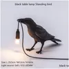 Altro Lampada da tavolo per uccelli da giardino per la casa Italiana Seletti Luce da scrivania a LED Animale Fortunato Soggiorno Camera da letto Comodino Decorazioni 1020 Drop Dhl4J