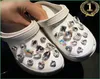 AB Fancy Diamond Croc Charms Designer Bling Rhinestone Shoe Decoration Charm för Croc Jibs Clogs Kids Boys Women Girls Gifts9903394