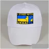 Chapeaux de fête Ukraine Baseball Cap Custom Made Nom Numéro Équipe Logo Chapeau Ukr Pays Voyage Ukrainien Nation Ukrayina Drapeau Couvre-chef Wh0 Dhf1G