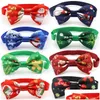 Vêtements pour chiens 30/50 pcs Bowties pour animaux de compagnie Cravate de Noël Fête de Noël Accessoires pour petits chiens moyens Produits Bowtie Drop Delive Dhgca