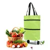 Borse portaoggetti Pieghevole Shop Bag Trolley Carrello con ruote Alimentari Riutilizzabile Eco Large Organizer Cestino impermeabile Drop Delivery Home Ga Dhczv