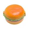 Ensembles de vaisselle Boîte à déjeuner Hamburger avec fourchette cuillère Double niveau mignon Burger Bento boîte à déjeuner récipient à micro-ondes ensemble de vaisselle