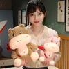 Adorable Hippo Plush Doll Soft Stuffed Animal Toy Kawaii Cartoon Hippos Dolls Stuffed Pillow Birthday Gift for Girlfriend Kids