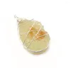 Charms Natural Stone Yellow Crystal Necklace Pendant Irregular Shape Reiki For DIY Jewelry Making Accessories 10-40mm