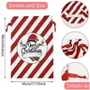 Kerstdecoraties Geschenkzakken Grote biologische zware canvas Santa Sack DSting Bag met stripbriefpatronen verstelbare lengte FES DHUQA