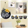 Christmas Decorations Decoration American Countries Wooden Welcome House Sunflower Bowknot Garland Door Ornament Navidad 2022