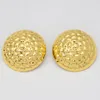 Stud Earrings Modern Mushroom Pattern African 24K Gold Plated Jewelry For Women Weddings Design Circle Clip