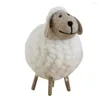 Decorative Figurines Desktop Cute Toys Mini Table Ornaments Cartoon Wool Felt Sheep Lamb Decorations Home Furnishings For Gift Festival