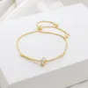 Link Bracelets Summer Moda Bling Crystal simples pulseira requintada para mulher Coréia de alta qualidade Lucky Girl Jewelry Acessórios