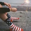 Chaussettes pour hommes, drapeau américain, étoiles patriotiques, rayures, équipage pour hommes